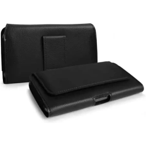 LURESKO HEL XL holster for Eco belt, phone case 165x82x12 (black ribbed with black thread)