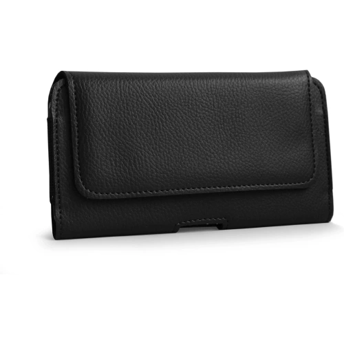 Kabura LURESKO HEL XL do paska Eco etui na telefon 165x82x12 (czarny karbowany czarny nić)