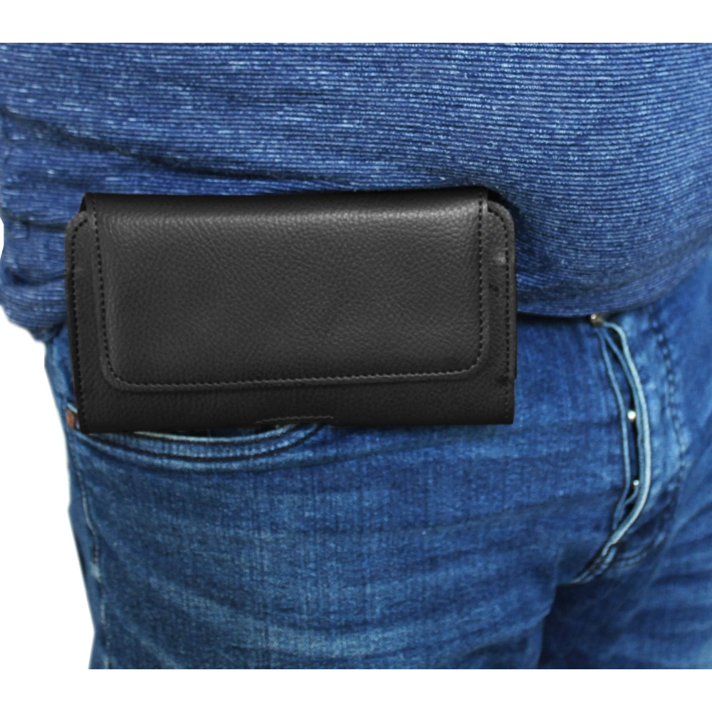 Wholesale LURESKO HEL XL holster for Eco belt, phone case 165x82x12 (black ribbed with black thread) - LUR18 - {ean13} - Hurt