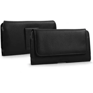 LURESKO HEL XXL holster for belt Eco phone case 170x85x12 (black ribbed with black thread)