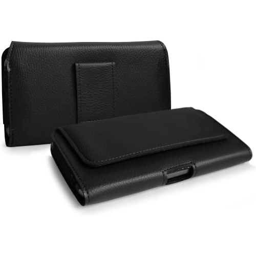 Kabura LURESKO HEL 3XL do paska Eco etui na telefon 175x83x15 (czarny karbowany czarny nić)