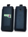 Hurtownia GSM - Husa universală din piele LURESKO ASTER XXXL cu un bucle pentru curea, pentru telefoane de 6.5' - 6.9' (albastru marin cu fir alb) - LUR24 - {ean13} - Hurt