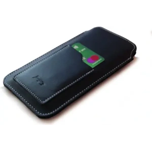Hurtownia GSM - Husa universală din piele LURESKO ASTER XXXL cu un bucle pentru curea, pentru telefoane de 6.5' - 6.9' (albastru marin cu fir alb) - LUR24 - {ean13} - Hurt