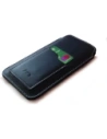 Hurtownia GSM - Skórzane etui uniwersalne LURESKO ASTER XXXL z oczkiem na smycz wsuwka na telefon 6.5' - 6.9' (granatowy biała nić) - LUR24 - {ean13} - Hurt