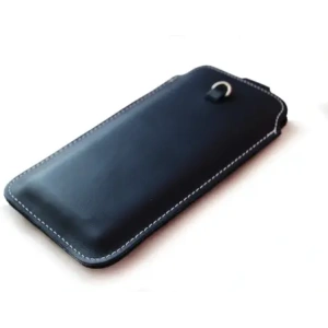 Hurtownia GSM - Husa universală din piele LURESKO ASTER XXXL cu un bucle pentru curea, pentru telefoane de 6.5' - 6.9' (albastru marin cu fir alb) - LUR24 - {ean13} - Hurt