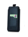 Hurtownia GSM - LURESKO ASTER XXXL univerzální kožené pouzdro s poutkem na pásek, pro telefony 6,5' - 6,9' (námořnická modrá s bílou nití) - LUR24 - {ean13} - Hurt