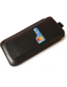 Hurtownia GSM - Skórzane etui uniwersalne LURESKO ASTER XXXL z oczkiem na smycz wsuwka na telefon 6.5' - 6.9' (czarny gładki czerwona nić) - LUR26 - {ean13} - Hurt