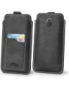 Wholesale LURESKO ASTER XXXL universal leather case with a loop for a strap, slip-in for phone 6.5' - 6.9' (gray vintage with white thread) - LUR27 - {ean13} - Hurt
