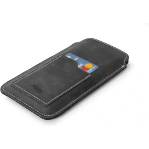Wholesale LURESKO ASTER XXXL universal leather case with a loop for a strap, slip-in for phone 6.5' - 6.9' (gray vintage with white thread) - LUR27 - {ean13} - Hurt