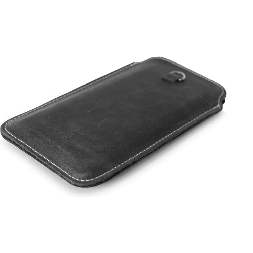 Wholesale LURESKO ASTER XXXL universal leather case with a loop for a strap, slip-in for phone 6.5' - 6.9' (gray vintage with white thread) - LUR27 - {ean13} - Hurt