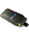 Hurtownia GSM - LURESKO ASTER XXXL husă universală din piele cu un bucluc pentru curea, concepută pentru telefoane de 6.5' - 6.9' (negru mat cu cusături roșii) - LUR26 - {ean13} - Hurt