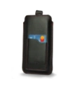 Hurtownia GSM - LURESKO ASTER XXXL husă universală din piele cu un bucluc pentru curea, concepută pentru telefoane de 6.5' - 6.9' (negru mat cu cusături roșii) - LUR26 - {ean13} - Hurt