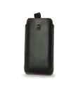 Wholesale LURESKO ASTER XXXL universal leather case with a loop for a strap, designed for phones 6.5' - 6.9' (smooth black with red stitching) - LUR26 - {ean13} - Hurt