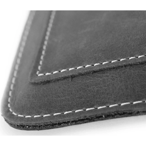 Skórzane etui uniwersalne LURESKO ASTER XXXL z oczkiem na smycz wsuwka na telefon 6.5' - 6.9' (szary vintage biała nić)