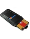 Hurtownia GSM - LURESKO ASTER 4XL husă universală din piele cu un cârlig pentru curea, pentru telefon de până la 7' (neagră lucioasă cu fir alb) - LUR28 - {ean13} - Hurt