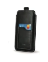 Hurtownia GSM - LURESKO ASTER 4XL univerzális bőr tok pánttal, 7"-ig befogadó telefon számára (sima fekete fehér cérnával) - LUR28 - {ean13} - Hurt