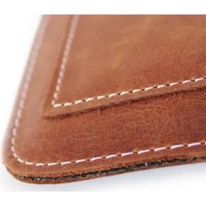 Wholesale LURESKO ASTER 4XL universal leather case with a loop for a lanyard, insert for a phone up to 7' (vintage brown with white thread) - LUR29 - {ean13} - Hurt