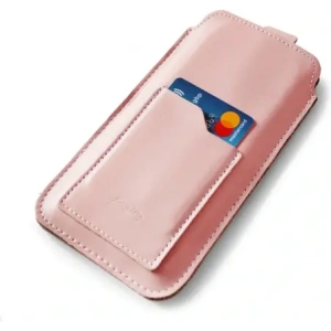Wholesale LURESKO ASTER 4XL universal leather case with a loop for a strap, slip-in for a phone up to 7' (smooth pink with white thread) - LUR30 - {ean13} - Hurt