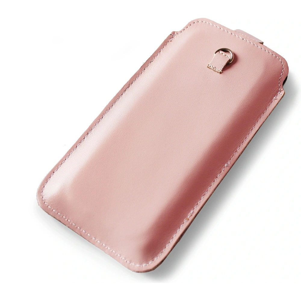 Hurtownia GSM - LURESKO ASTER 4XL husă universală din piele cu un cârlig pentru curea, tip slip-in pentru un telefon de până la 7' (roz neted cu fir alb) - LUR30 - {ean13} - Hurt