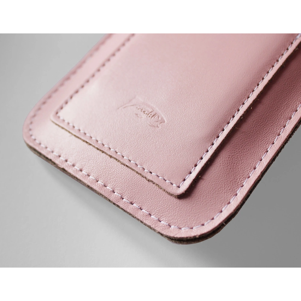 Hurtownia GSM - LURESKO ASTER 4XL husă universală din piele cu un cârlig pentru curea, tip slip-in pentru un telefon de până la 7' (roz neted cu fir alb) - LUR30 - {ean13} - Hurt