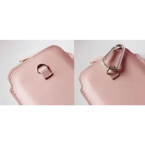 Wholesale LURESKO ASTER 4XL universal leather case with a loop for a strap, slip-in for a phone up to 7' (smooth pink with white thread) - LUR30 - {ean13} - Hurt