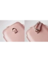 Wholesale LURESKO ASTER 4XL universal leather case with a loop for a strap, slip-in for a phone up to 7' (smooth pink with white thread) - LUR30 - {ean13} - Hurt