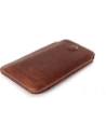 Wholesale LURESKO ASTER XXL universal leather case with a loop for a lanyard for 5.8' - 6.1' phone (vintage brown with white thread) - LUR32 - {ean13} - Hurt
