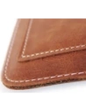 Wholesale LURESKO ASTER XXL universal leather case with a loop for a lanyard for 5.8' - 6.1' phone (vintage brown with white thread) - LUR32 - {ean13} - Hurt