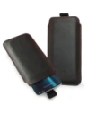 Hurtownia GSM - Skórzane etui wsuwane LURESKO LILLA XXXL wsuwka na telefon 6.5' - 6.9' (czarny gładki czerwona nić) - LUR36 - {ean13} - Hurt