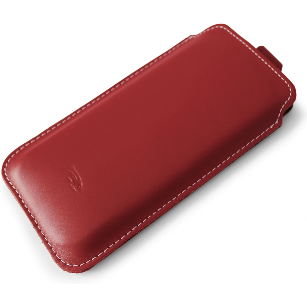 Wholesale LURESKO LILLA XXXL leather slipcase slipcase for phone 6.5' - 6.9' (red smooth with white thread) - LUR37 - {ean13} - Hurt