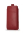 Wholesale LURESKO LILLA XXXL leather slipcase slipcase for phone 6.5' - 6.9' (red smooth with white thread) - LUR37 - {ean13} - Hurt