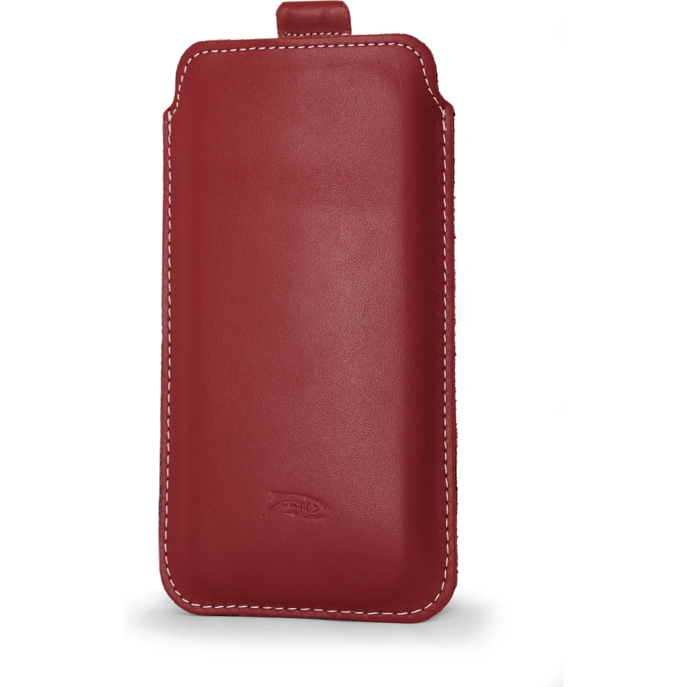Wholesale LURESKO LILLA XXXL leather slipcase slipcase for phone 6.5' - 6.9' (red smooth with white thread) - LUR37 - {ean13} - Hurt