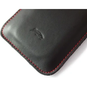 Hurtownia GSM - LURESKO LILLA XXXL husă din piele pentru telefon 6.5' - 6.9' (neagră mată cu fir roșu) - LUR36 - {ean13} - Hurt