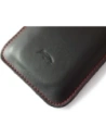 Wholesale LURESKO LILLA XXXL leather slip case slip case for phone 6.5' - 6.9' (smooth black with red thread) - LUR36 - {ean13} - Hurt