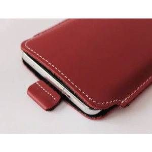 Wholesale LURESKO LILLA XXXL leather slipcase slipcase for phone 6.5' - 6.9' (red smooth with white thread) - LUR37 - {ean13} - Hurt