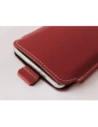 Wholesale LURESKO LILLA XXXL leather slipcase slipcase for phone 6.5' - 6.9' (red smooth with white thread) - LUR37 - {ean13} - Hurt