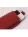 Wholesale LURESKO LILLA XXXL leather slipcase slipcase for phone 6.5' - 6.9' (red smooth with white thread) - LUR37 - {ean13} - Hurt