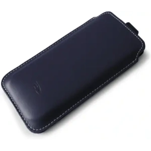 Wholesale LURESKO LILLA XXXL leather slipcase slipcase for phone 6.5' - 6.9' (blue smooth with white thread) - LUR38 - {ean13} - Hurt