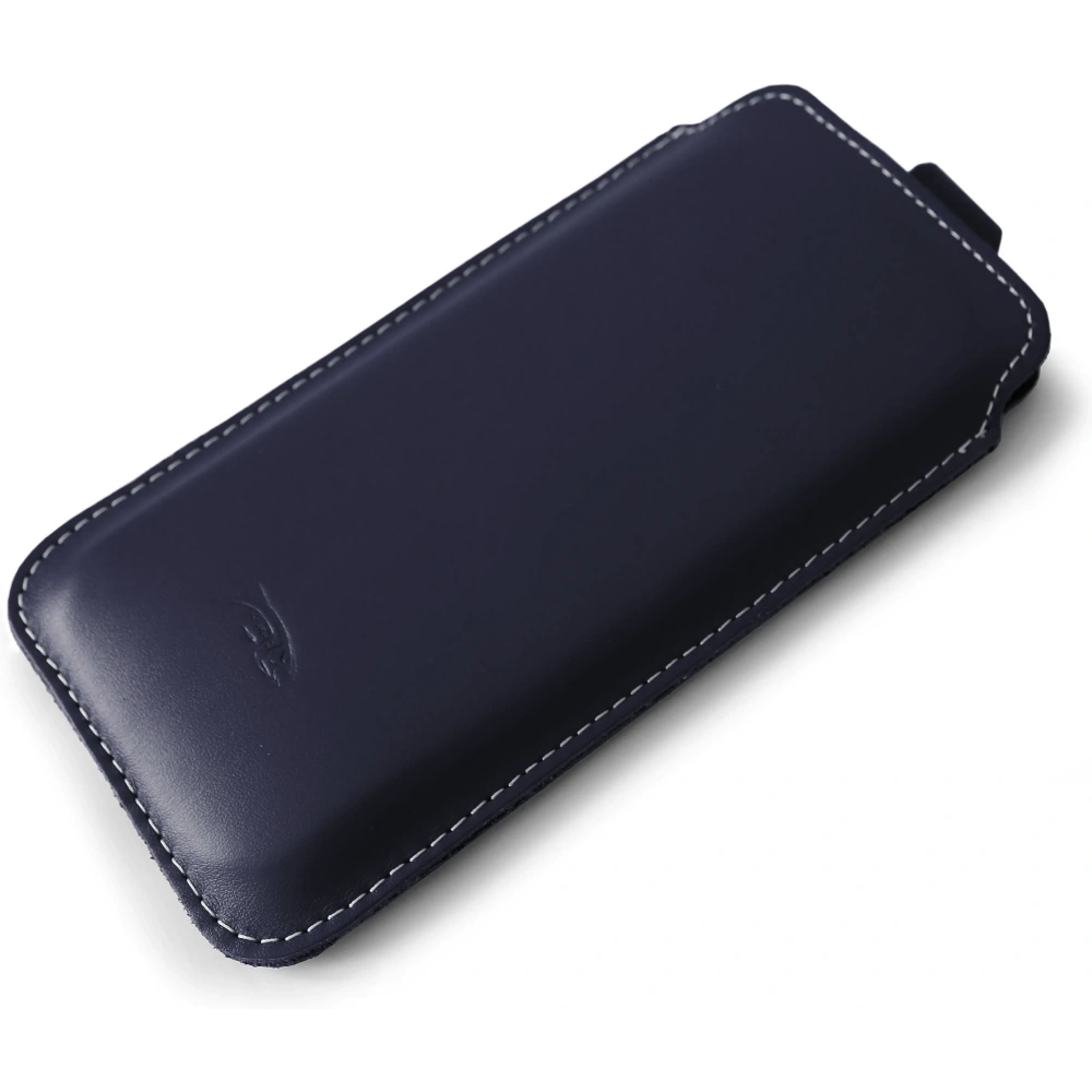 Wholesale LURESKO LILLA XXXL leather slipcase slipcase for phone 6.5' - 6.9' (blue smooth with white thread) - LUR38 - {ean13} - Hurt