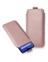 Wholesale LURESKO LILLA XXXL leather slip case slip for phone 6.5' - 6.9' (smooth pink with white thread) - LUR39 - {ean13} - Hurt
