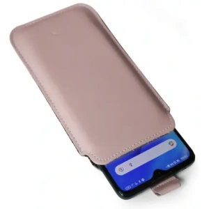 Wholesale LURESKO LILLA XXXL leather slip case slip for phone 6.5' - 6.9' (smooth pink with white thread) - LUR39 - {ean13} - Hurt