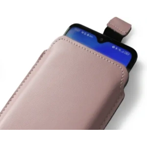 Wholesale LURESKO LILLA XXXL leather slip case slip for phone 6.5' - 6.9' (smooth pink with white thread) - LUR39 - {ean13} - Hurt