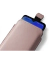 Wholesale LURESKO LILLA XXXL leather slip case slip for phone 6.5' - 6.9' (smooth pink with white thread) - LUR39 - {ean13} - Hurt