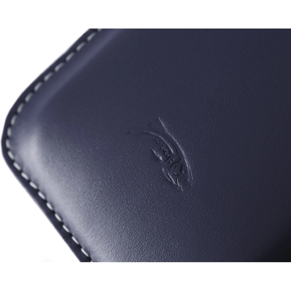 Wholesale LURESKO LILLA XXXL leather slipcase slipcase for phone 6.5' - 6.9' (blue smooth with white thread) - LUR38 - {ean13} - Hurt
