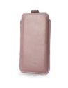 Wholesale LURESKO LILLA XXXL leather slip case slip for phone 6.5' - 6.9' (smooth pink with white thread) - LUR39 - {ean13} - Hurt
