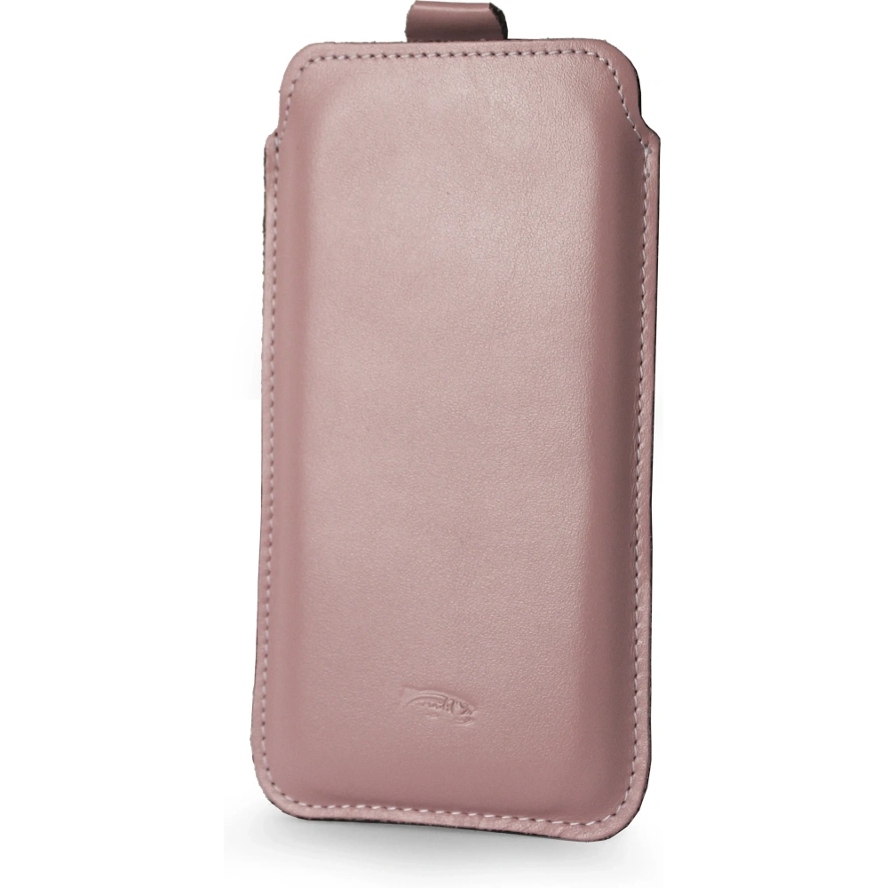 Wholesale LURESKO LILLA XXXL leather slip case slip for phone 6.5' - 6.9' (smooth pink with white thread) - LUR39 - {ean13} - Hurt