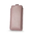 Wholesale LURESKO LILLA XXXL leather slip case slip for phone 6.5' - 6.9' (smooth pink with white thread) - LUR39 - {ean13} - Hurt