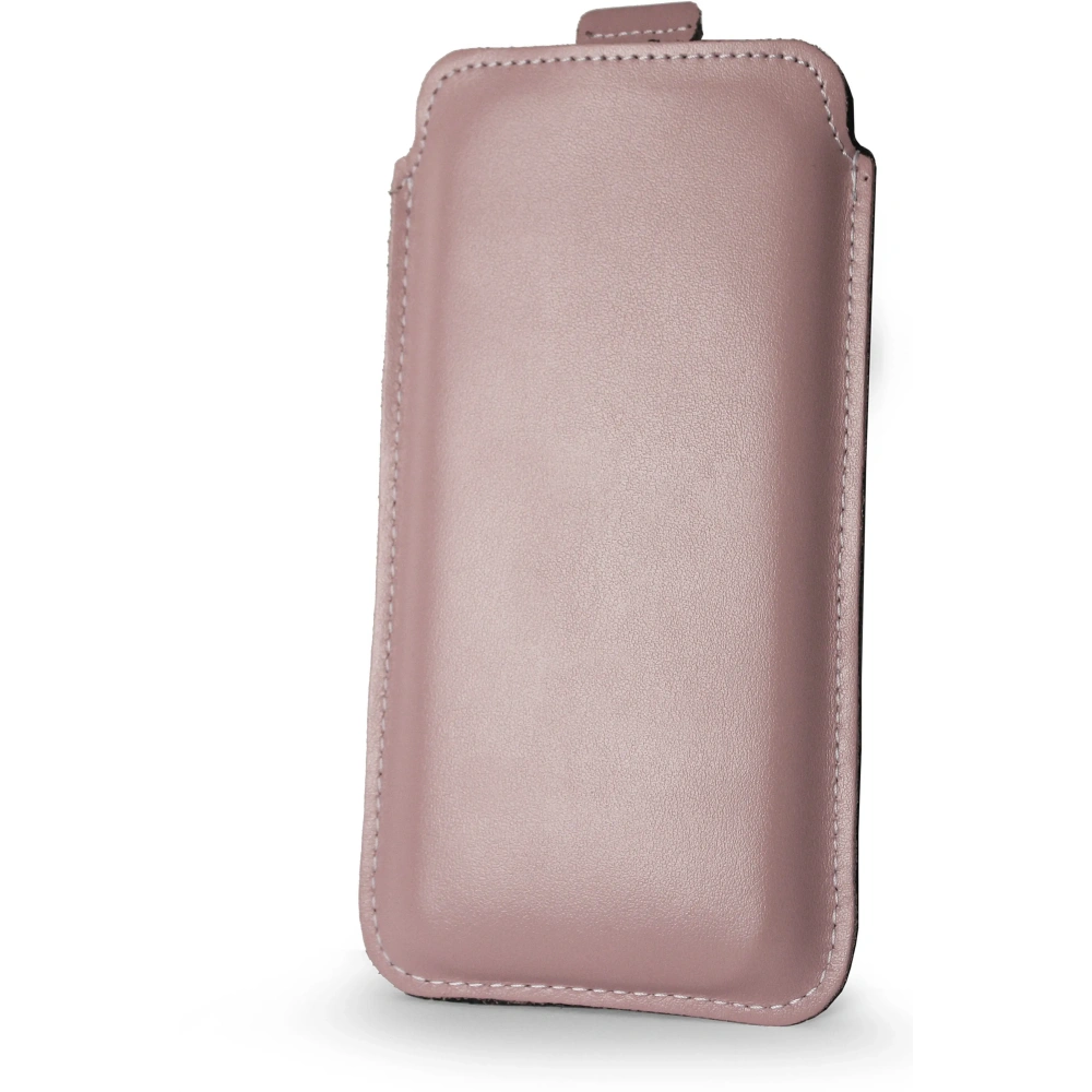 Wholesale LURESKO LILLA XXXL leather slip case slip for phone 6.5' - 6.9' (smooth pink with white thread) - LUR39 - {ean13} - Hurt