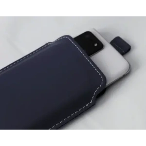Wholesale LURESKO LILLA XXXL leather slipcase slipcase for phone 6.5' - 6.9' (blue smooth with white thread) - LUR38 - {ean13} - Hurt