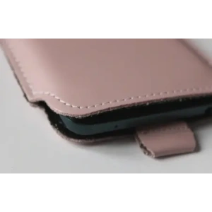 Wholesale LURESKO LILLA XXXL leather slip case slip for phone 6.5' - 6.9' (smooth pink with white thread) - LUR39 - {ean13} - Hurt